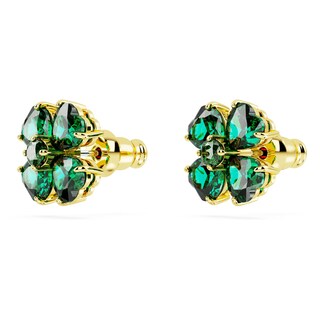Foto 3 | Pendientes De Tuerca Swarovski Idyllia En Tono Dorado Con Piedras Verdes - Venta Internacional.