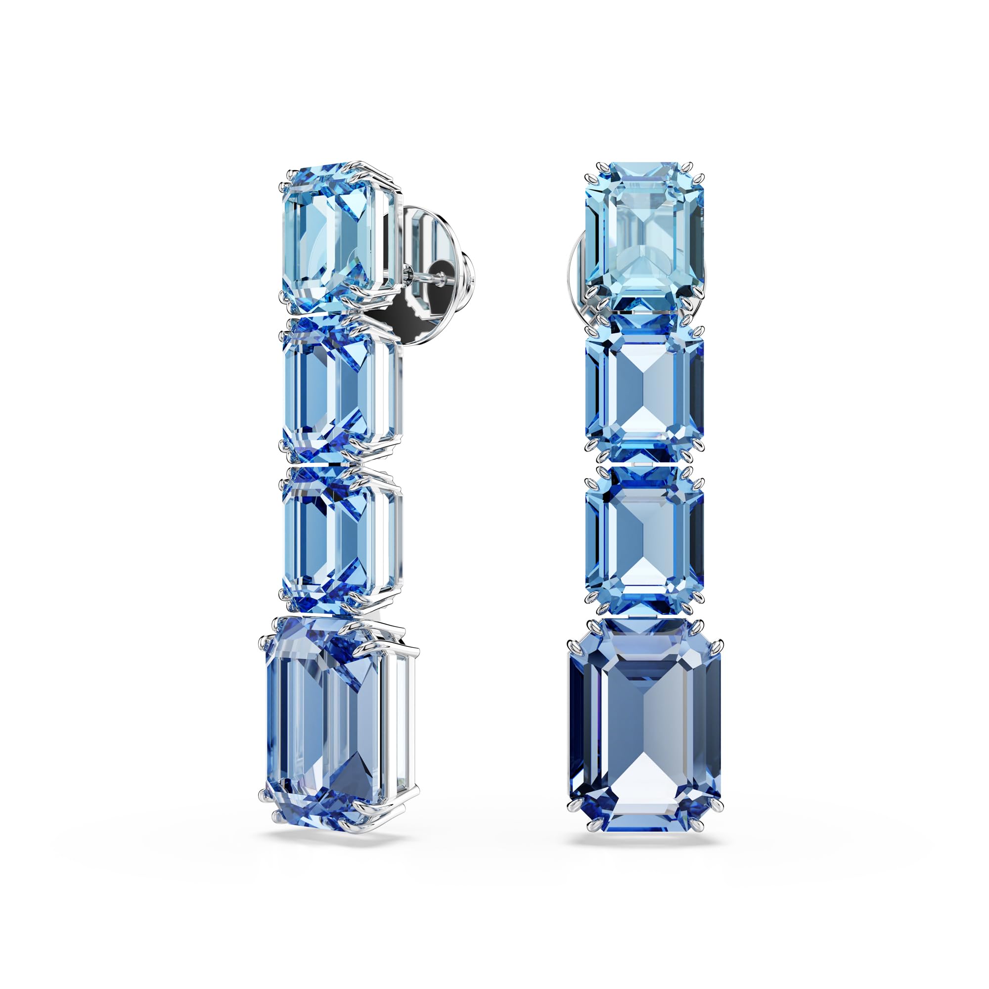 Foto 2 | Pendientes Swarovski Millenia Drop Octagon Azul Rodiado - Venta Internacional.