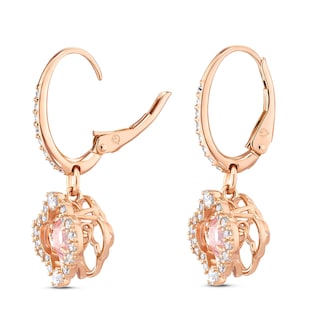 Foto 2 | Pendientes Swarovski Una Con Pavé De Cristal Transparente Y Piedra Rosa - Venta Internacional.