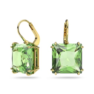 Foto 2 | Pendientes Swarovski Millenia Drop De Cristal Verde En Tono Dorado - Venta Internacional.