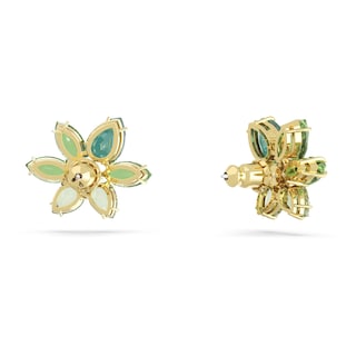 Foto 4 | Pendientes De Cristal Verde Con Forma De Flor Perforada Con Forma De Gema De Swarovski - Venta Internacional.