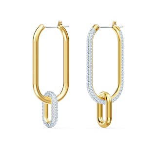 Foto 1 | Pendientes Swarovski Time Tipo Argolla Perforados Con Cadena Extraíble - Venta Internacional.