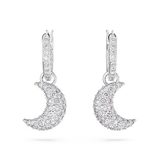 Foto 2 | Pendientes Swarovski Sublima Drop Con Forma De Luna Creciente En Rodio - Venta Internacional.