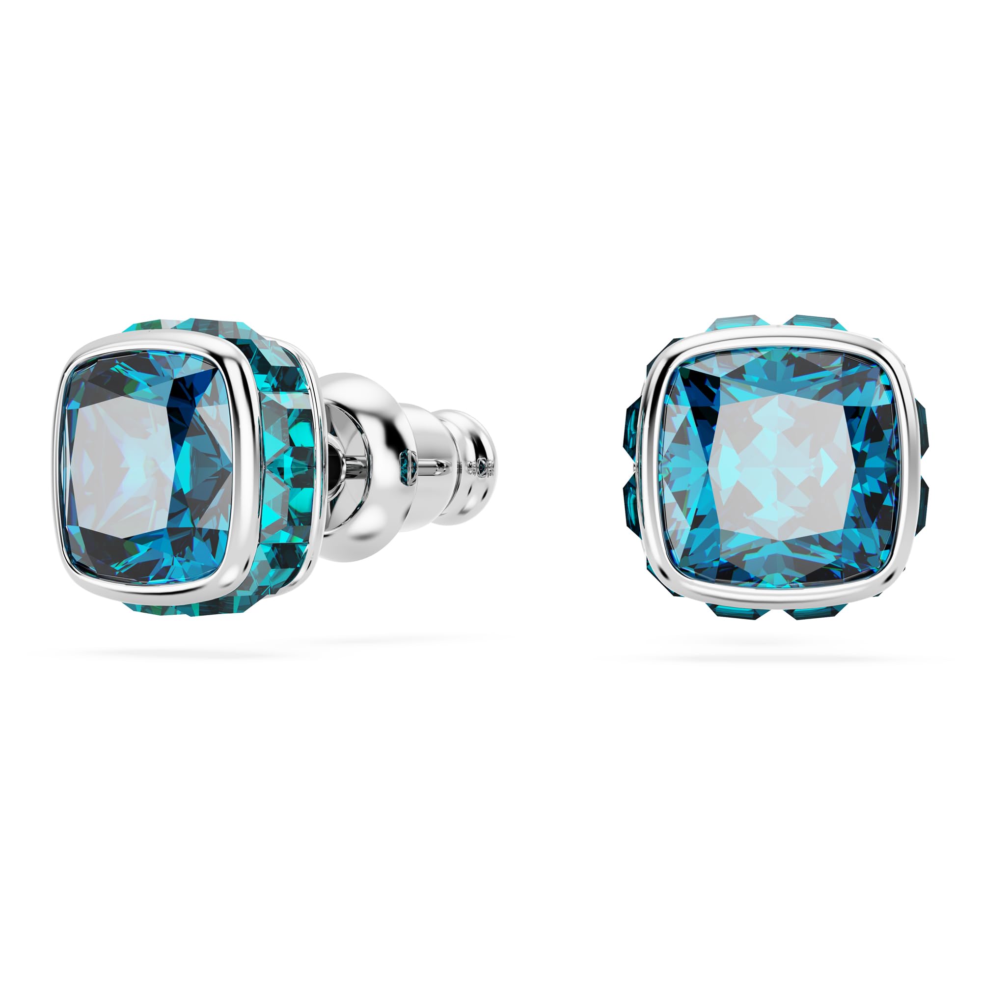 Foto 3 pulgar | Pendientes De Tuerca De Cristal Azul Con Piedra Natal De Swarovski En Diciembre - Venta Internacional.