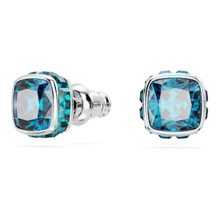 Foto 2 | Pendientes De Tuerca De Cristal Azul Con Piedra Natal De Swarovski En Diciembre - Venta Internacional.