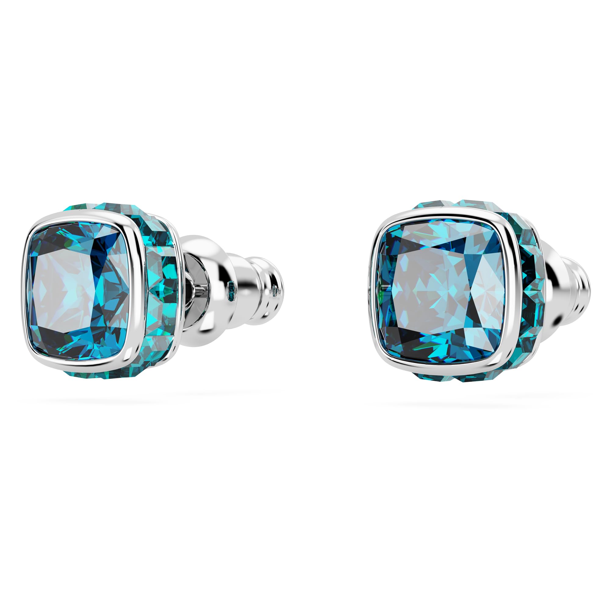 Foto 4 pulgar | Pendientes De Tuerca De Cristal Azul Con Piedra Natal De Swarovski En Diciembre - Venta Internacional.