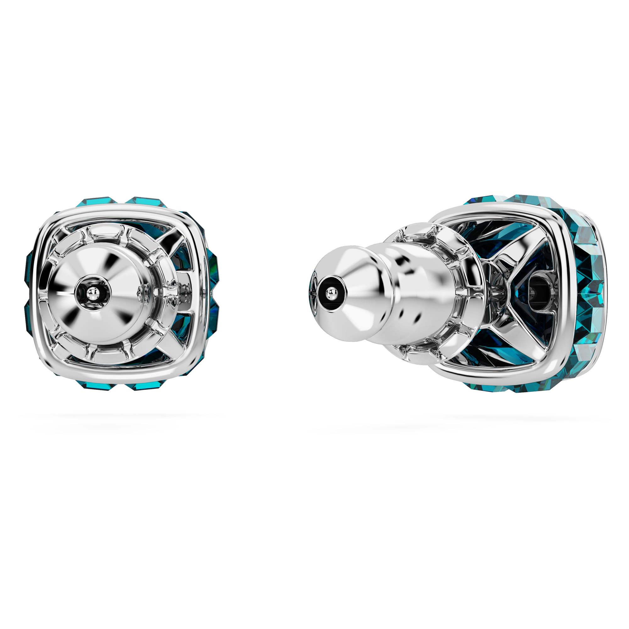 Foto 5 pulgar | Pendientes De Tuerca De Cristal Azul Con Piedra Natal De Swarovski En Diciembre - Venta Internacional.