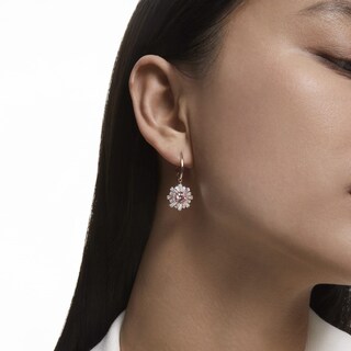 Foto 3 | Pendientes Swarovski Sunshine Drop Hoop Con Cristal Rosa - Venta Internacional.