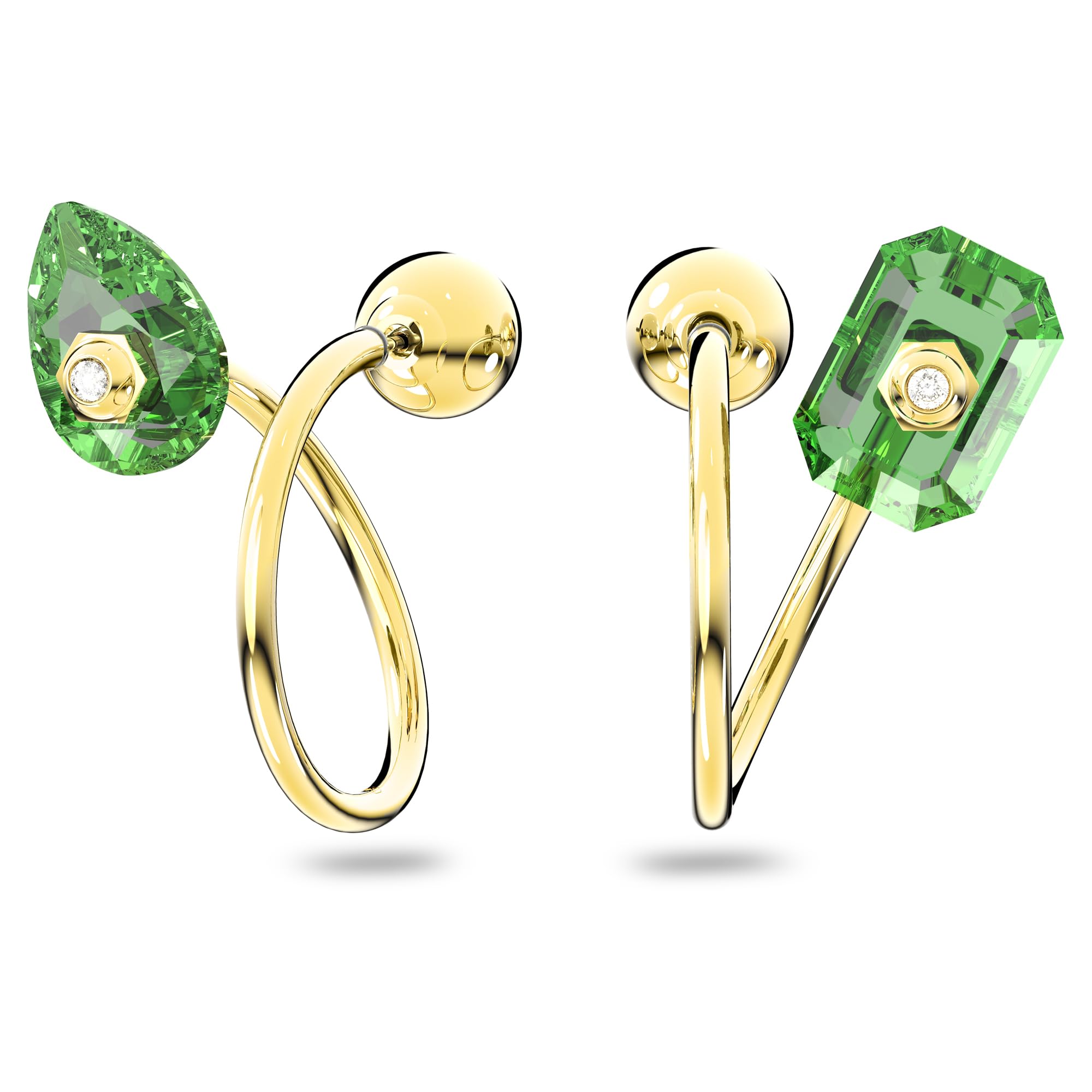Foto 3 pulgar | Pendientes Swarovski Studiosa Bañados En Oro Verde - Venta Internacional.
