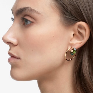 Foto 6 | Pendientes Swarovski Studiosa Bañados En Oro Verde - Venta Internacional.