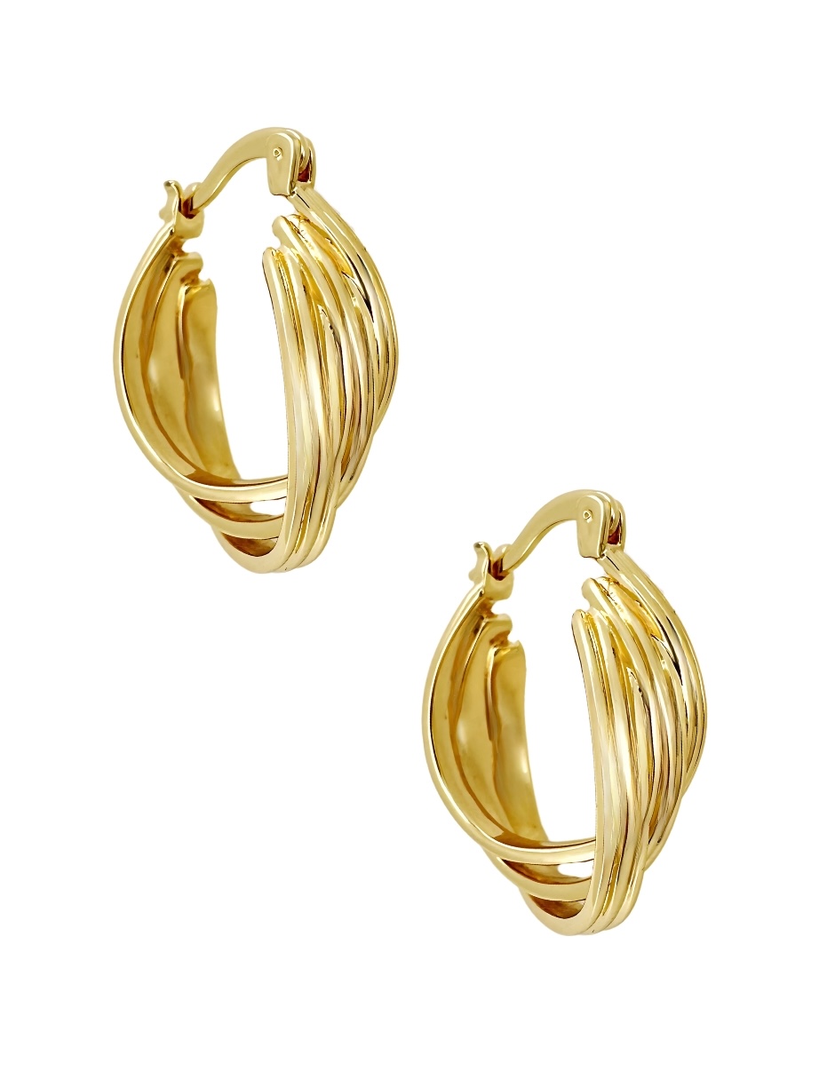 Arracadas Zvezda Multiaros Chapa de Oro 18k