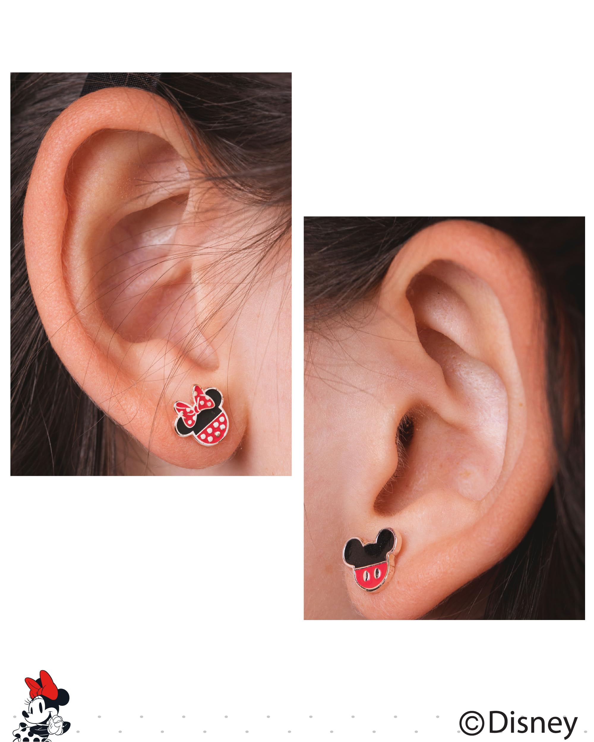 Foto 5 pulgar | Pendientes Disney Que No Coinciden Con Mickey Y Minnie Mouse Para Niñas - Venta Internacional.