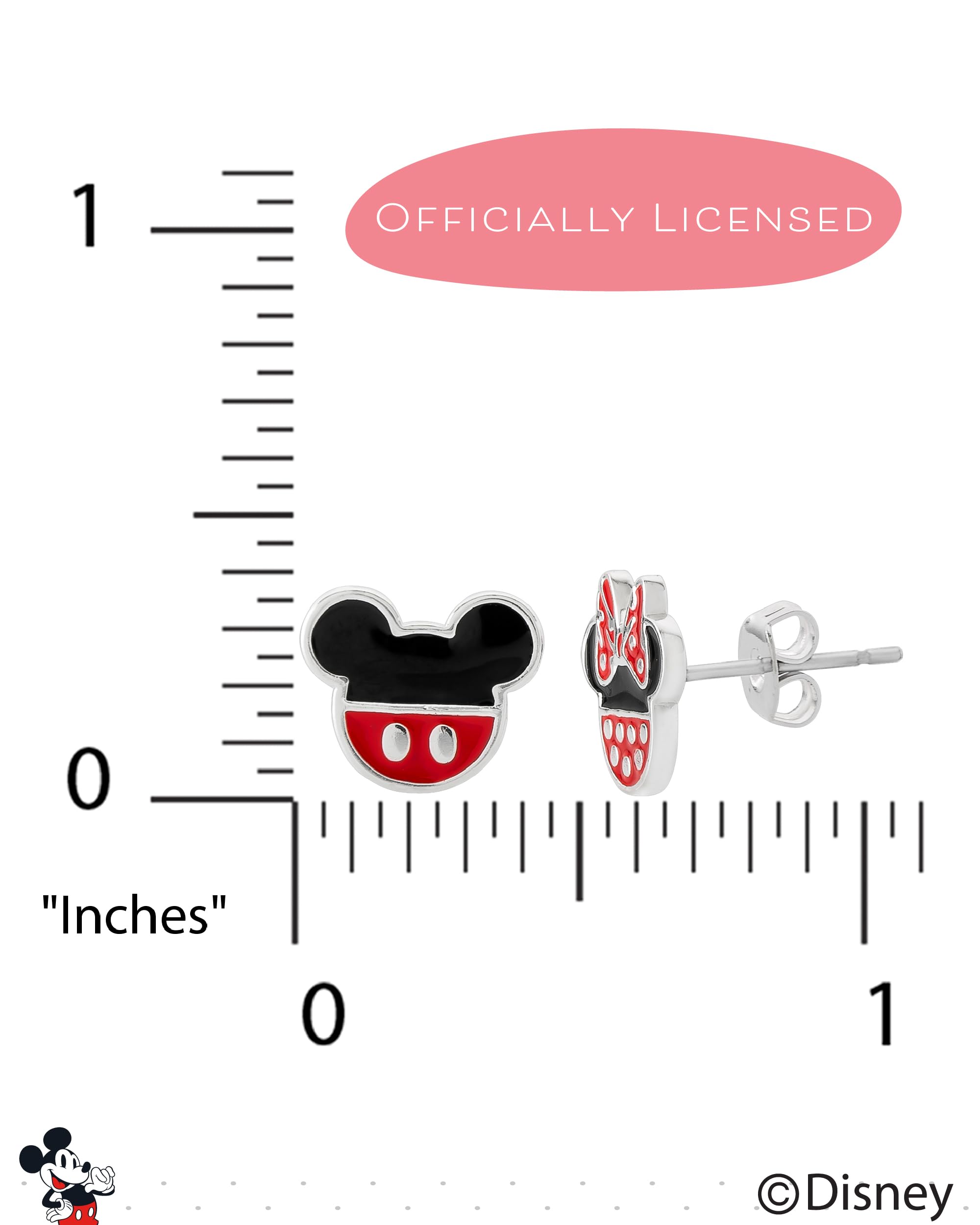 Foto 6 pulgar | Pendientes Disney Que No Coinciden Con Mickey Y Minnie Mouse Para Niñas - Venta Internacional.