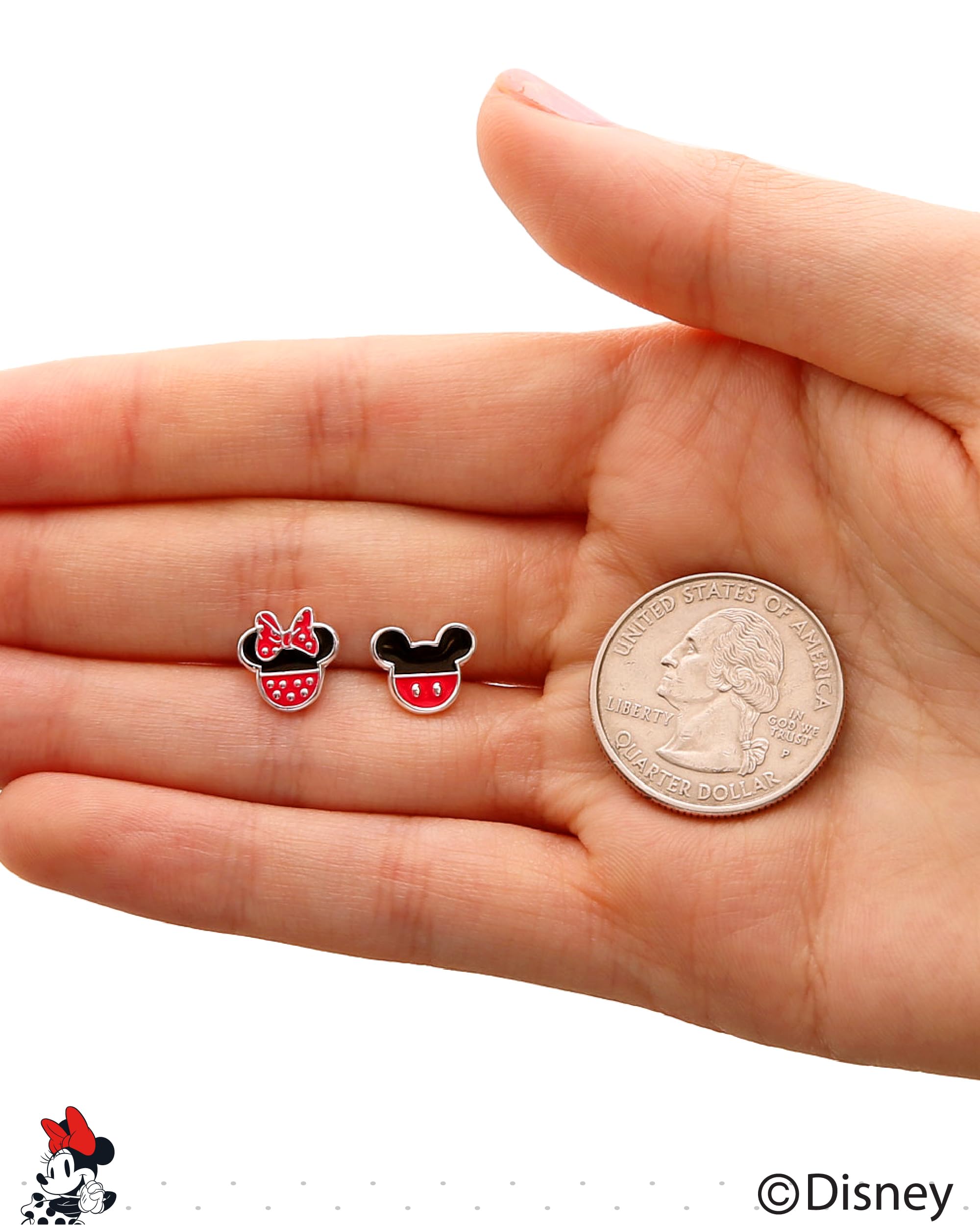 Foto 7 pulgar | Pendientes Disney Que No Coinciden Con Mickey Y Minnie Mouse Para Niñas - Venta Internacional.