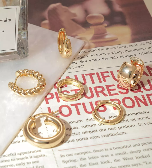 Foto 4 pulgar | Aretes De Presión Xtellar Dama Dorado