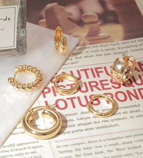 Foto 3 | Aretes De Presión Xtellar Dama Dorado