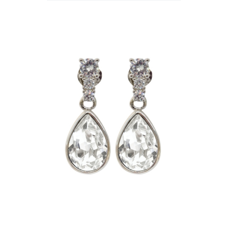 Foto 2 pulgar | Pendientes De Plata De Ley 925 Con Cristal De Swarovski - Venta Internacional.