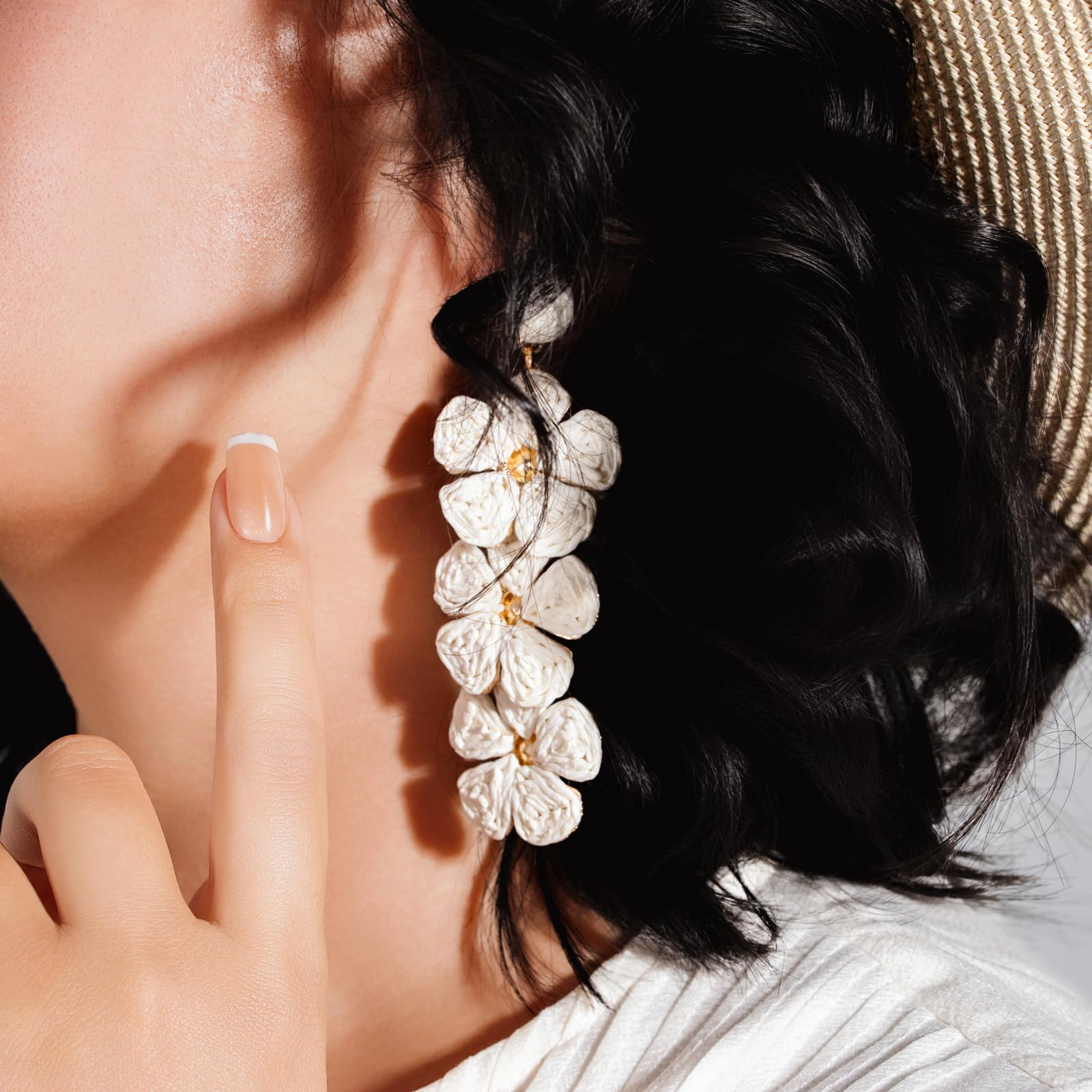 Foto 2 | Aretes de Rafia Fancy Shiny - Venta Internacional