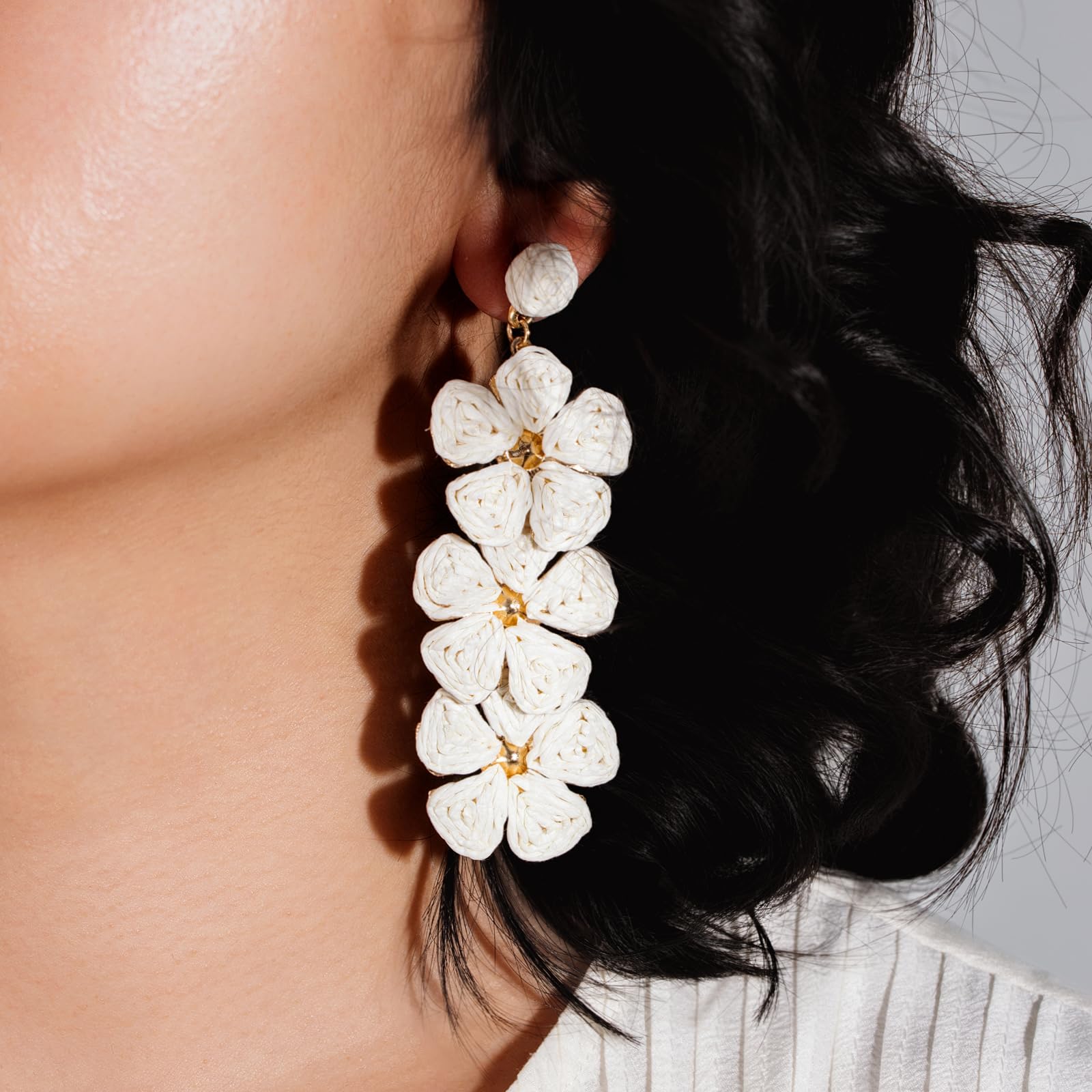 Foto 5 pulgar | Aretes de Rafia Fancy Shiny - Venta Internacional