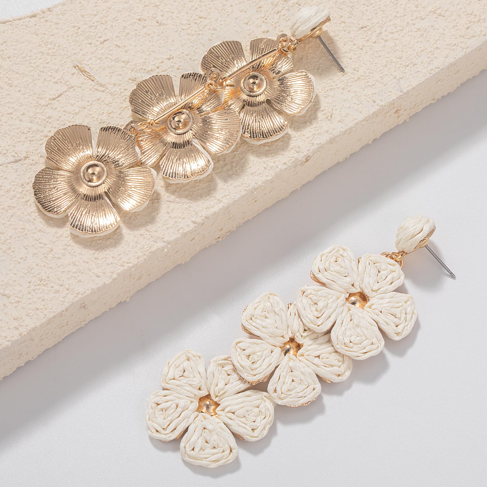 Foto 5 | Aretes de Rafia Fancy Shiny - Venta Internacional