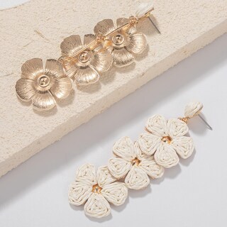 Foto 5 | Aretes de Rafia Fancy Shiny - Venta Internacional