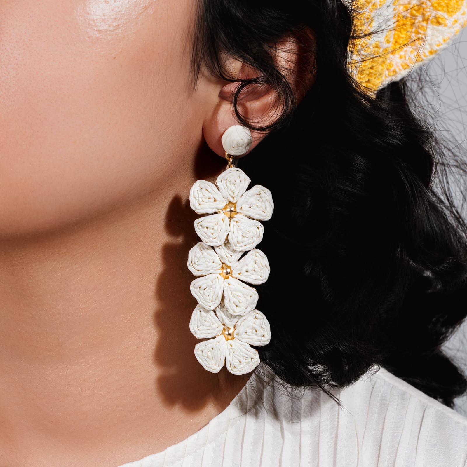 Foto 8 pulgar | Aretes de Rafia Fancy Shiny - Venta Internacional