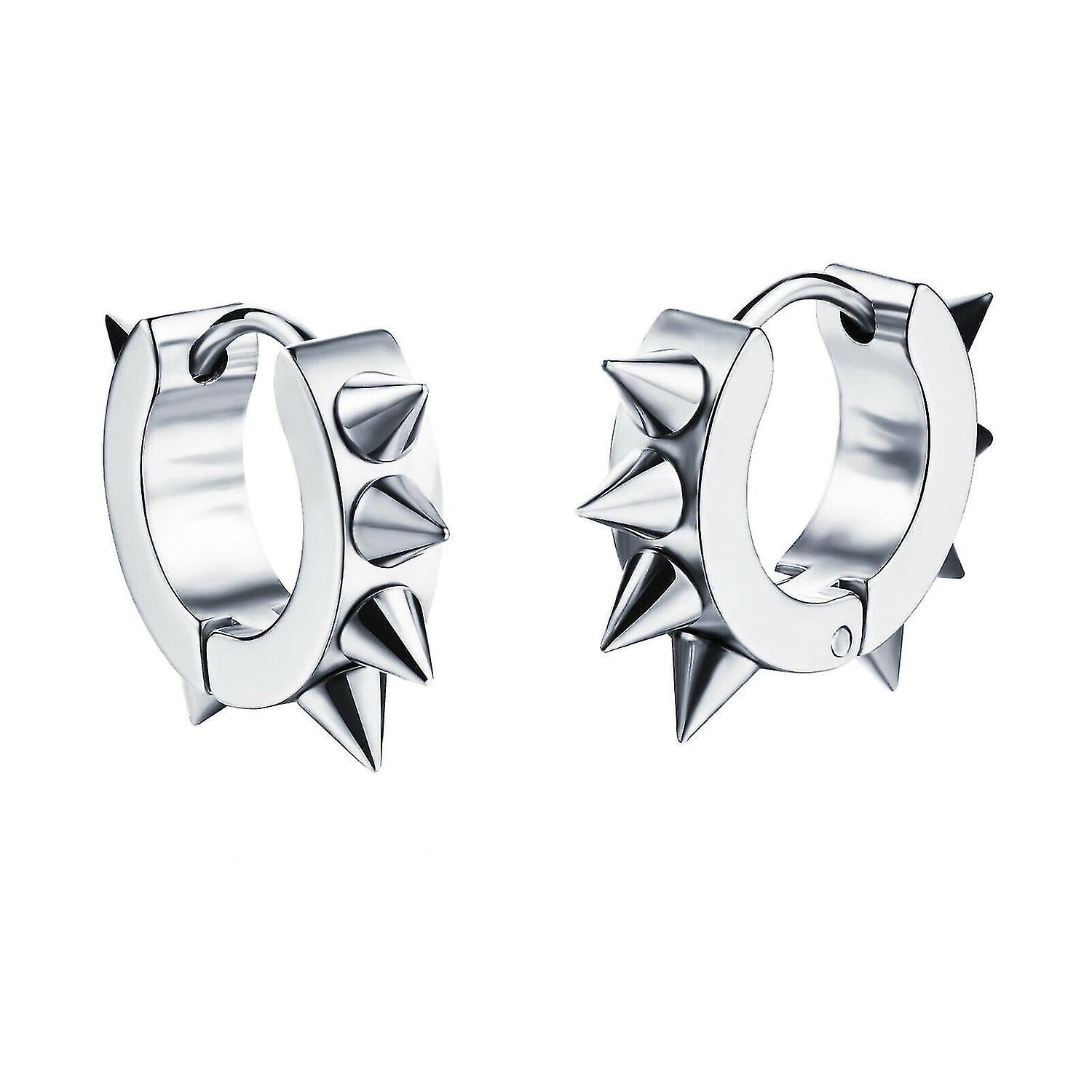 Foto 3 pulgar | Set De Pendientes Punk Hip Hop De Acero Inoxidable Para Hombre Y Mujer - Venta Internacional.