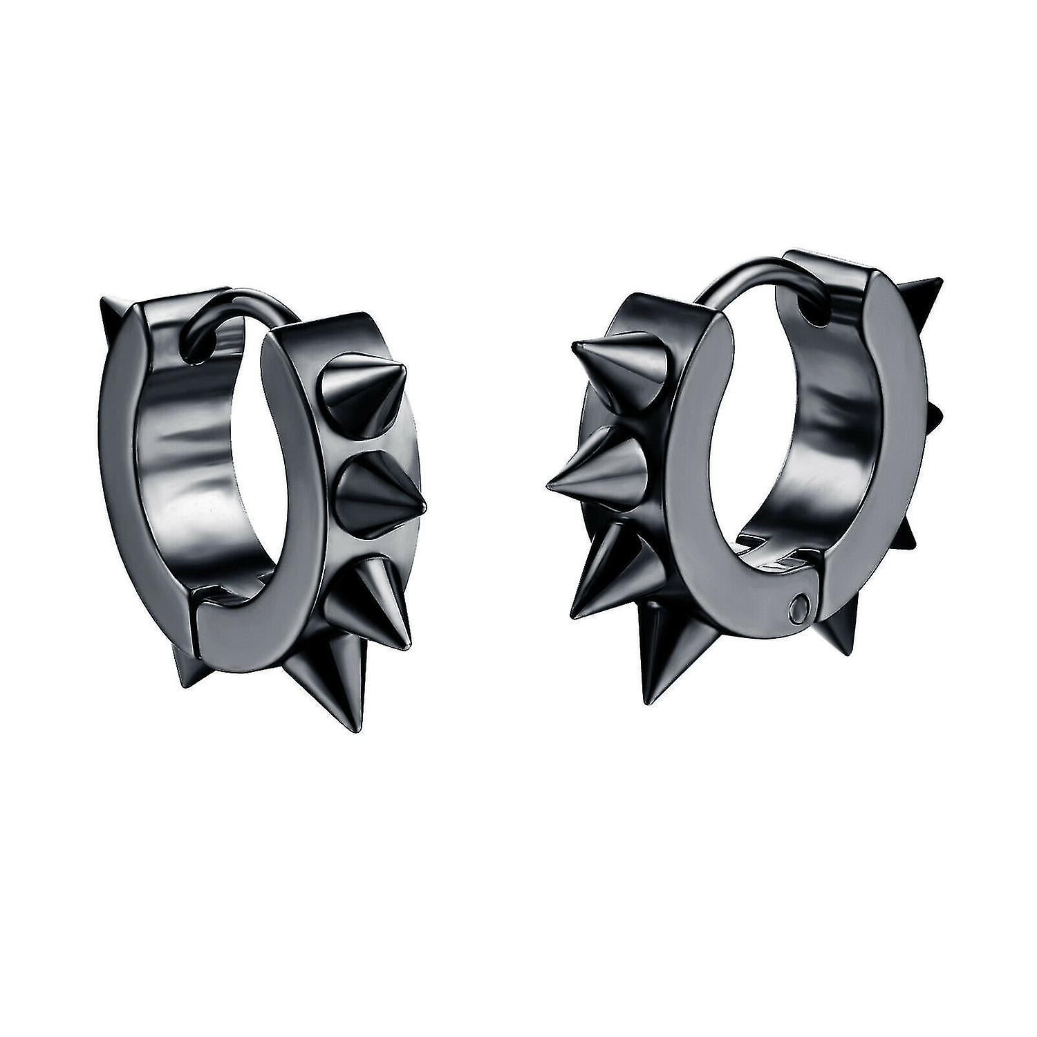 Foto 5 pulgar | Set De Pendientes Punk Hip Hop De Acero Inoxidable Para Hombre Y Mujer - Venta Internacional.