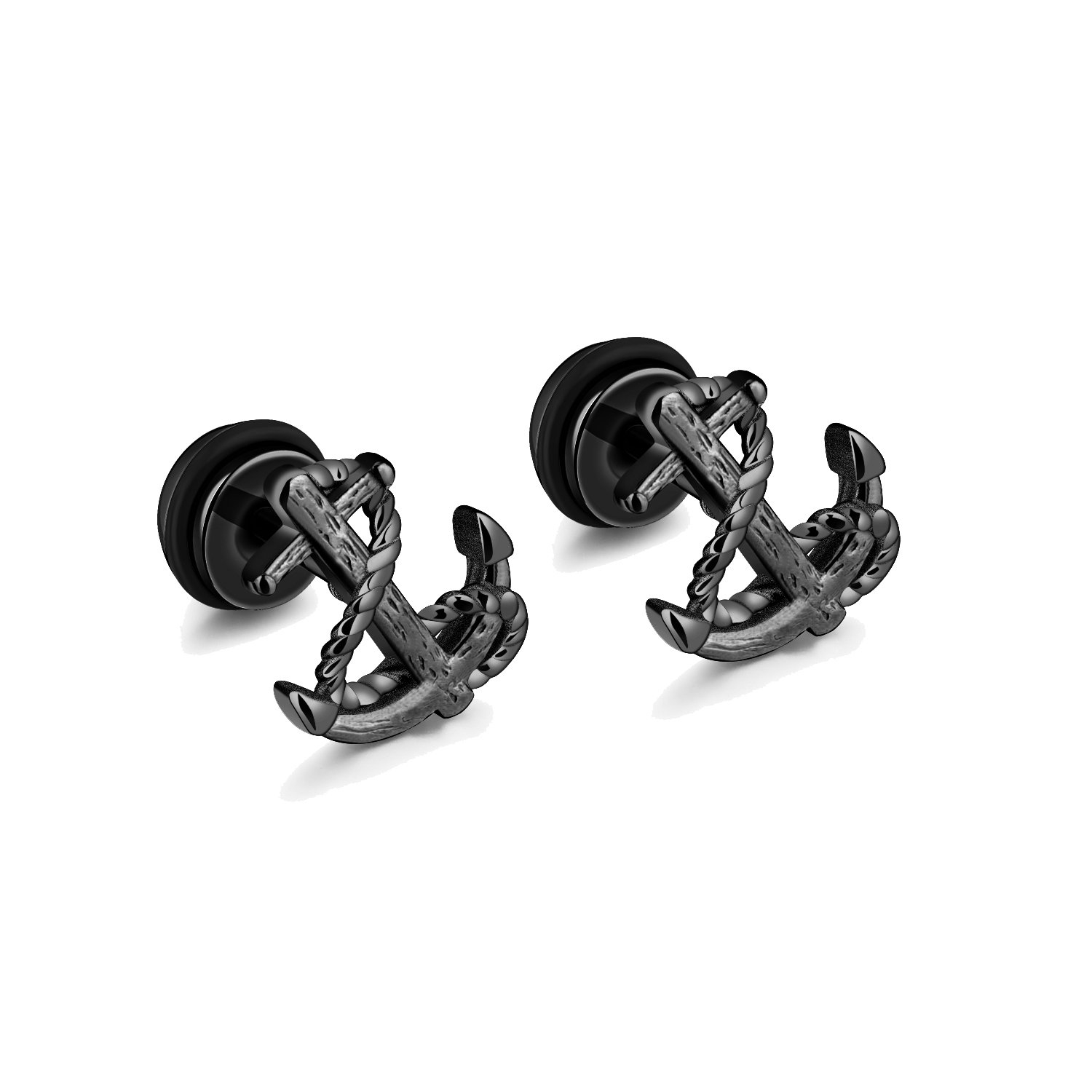 Foto 4 pulgar | Juego De 3 Pares De Pendientes Con Forma De Ancla De Acero Inoxidable Para Hombres/mujeres - Venta Internacional.