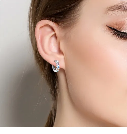 Foto 2 | Pendientes Xtellar De Aro Aretes 100% De Plata 925