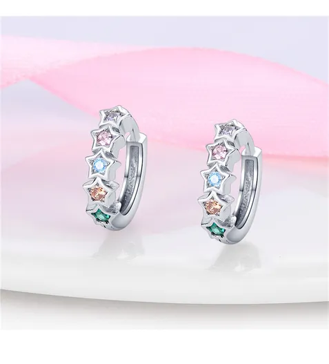 Foto 4 pulgar | Pendientes Xtellar De Aro Aretes 100% De Plata 925