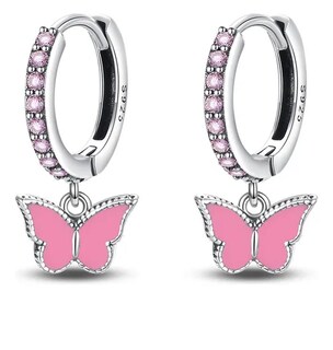 Foto 1 | Aretes Xtellar De Plata 925 Lindo Rosa En Cualquier Ocasión
