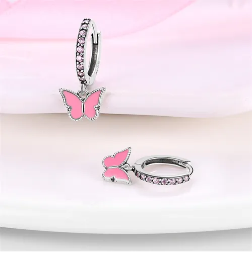 Foto 4 pulgar | Aretes Xtellar De Plata 925 Lindo Rosa En Cualquier Ocasión