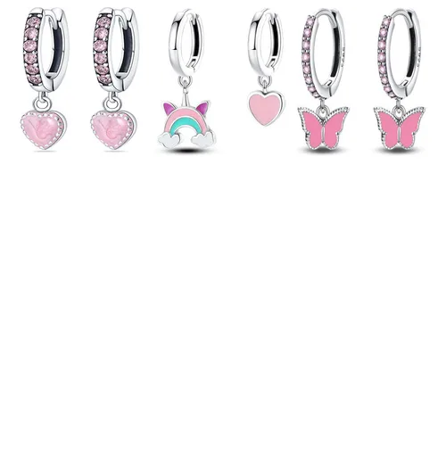 Foto 6 pulgar | Aretes Xtellar De Plata 925 Lindo Rosa En Cualquier Ocasión