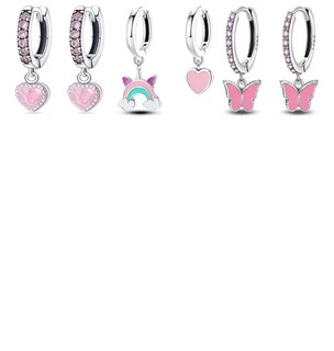 Foto 5 | Aretes Xtellar De Plata 925 Lindo Rosa En Cualquier Ocasión