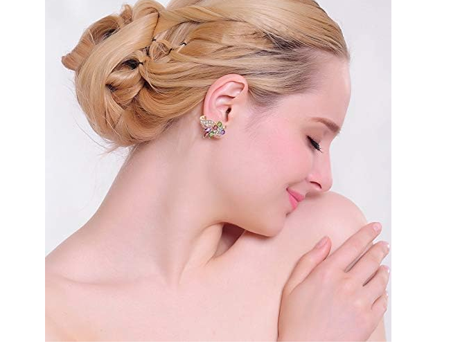 Foto 3 pulgar | ''un Xtellar Par De Pendientes Cúbica Aretes Clásica Joyería Regalo Ideal Para Mujeres