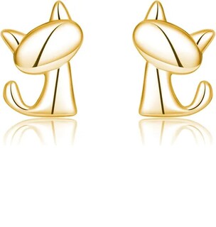 Foto 1 | Aretes de Plata S925 Xtellar en Forma de Gato