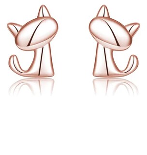 Foto 1 | Aretes de Plata S925 Xtellar en Forma de Gato