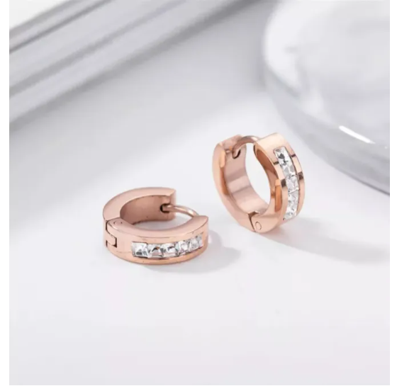 Foto 4 pulgar | Aretes Para Mujer Arracada Dorada Pendientes De Aro Chapada