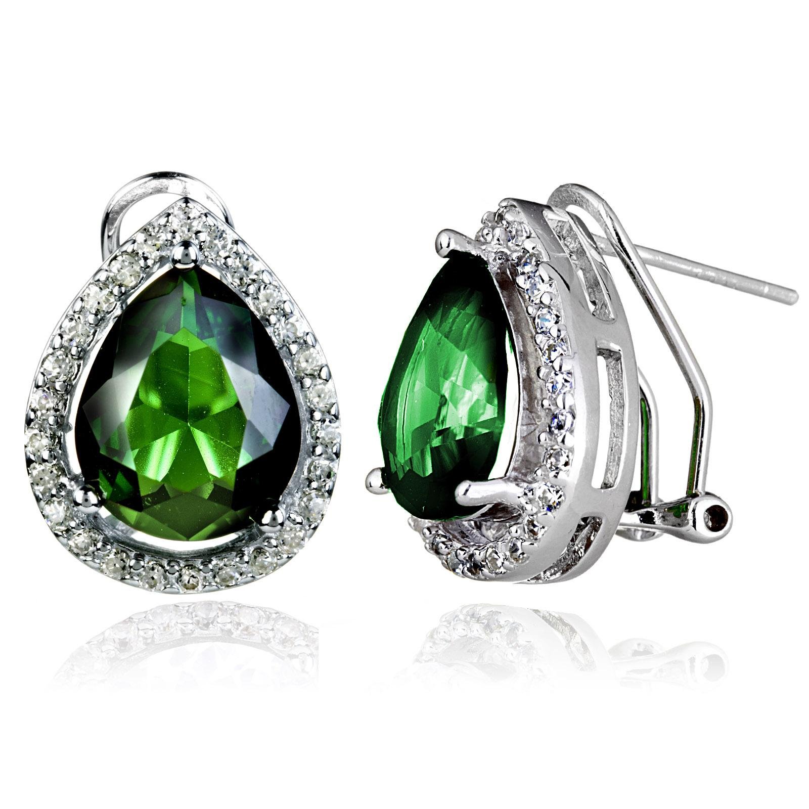 Foto 2 | Pendientes De Plata De Ley Y Esmeralda Elya De West Coast Jewelry - Venta Internacional.