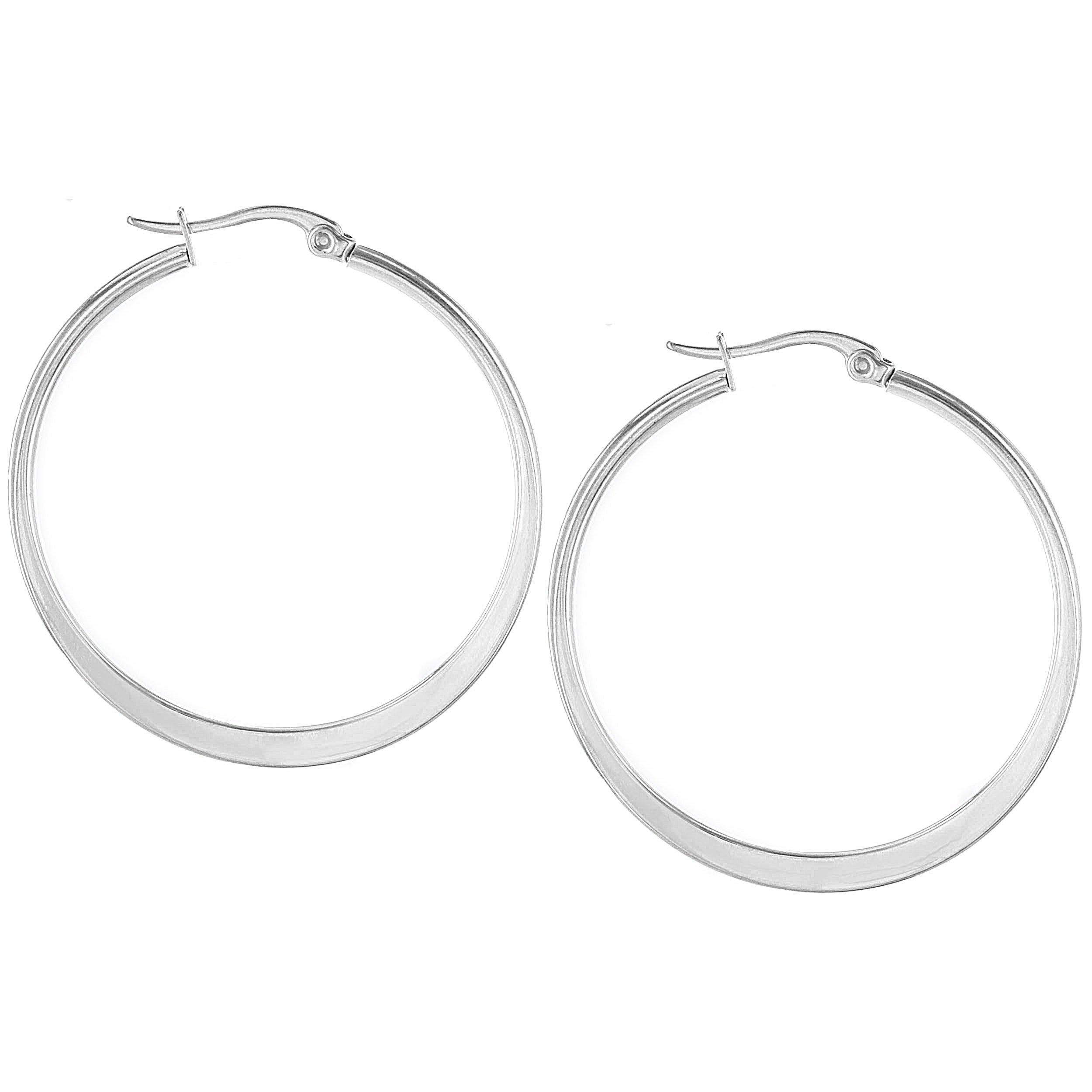 Foto 2 pulgar | Pendientes De Aro West Coast Jewelry Elya De Acero Inoxidable De 3,5 Cm - Venta Internacional.