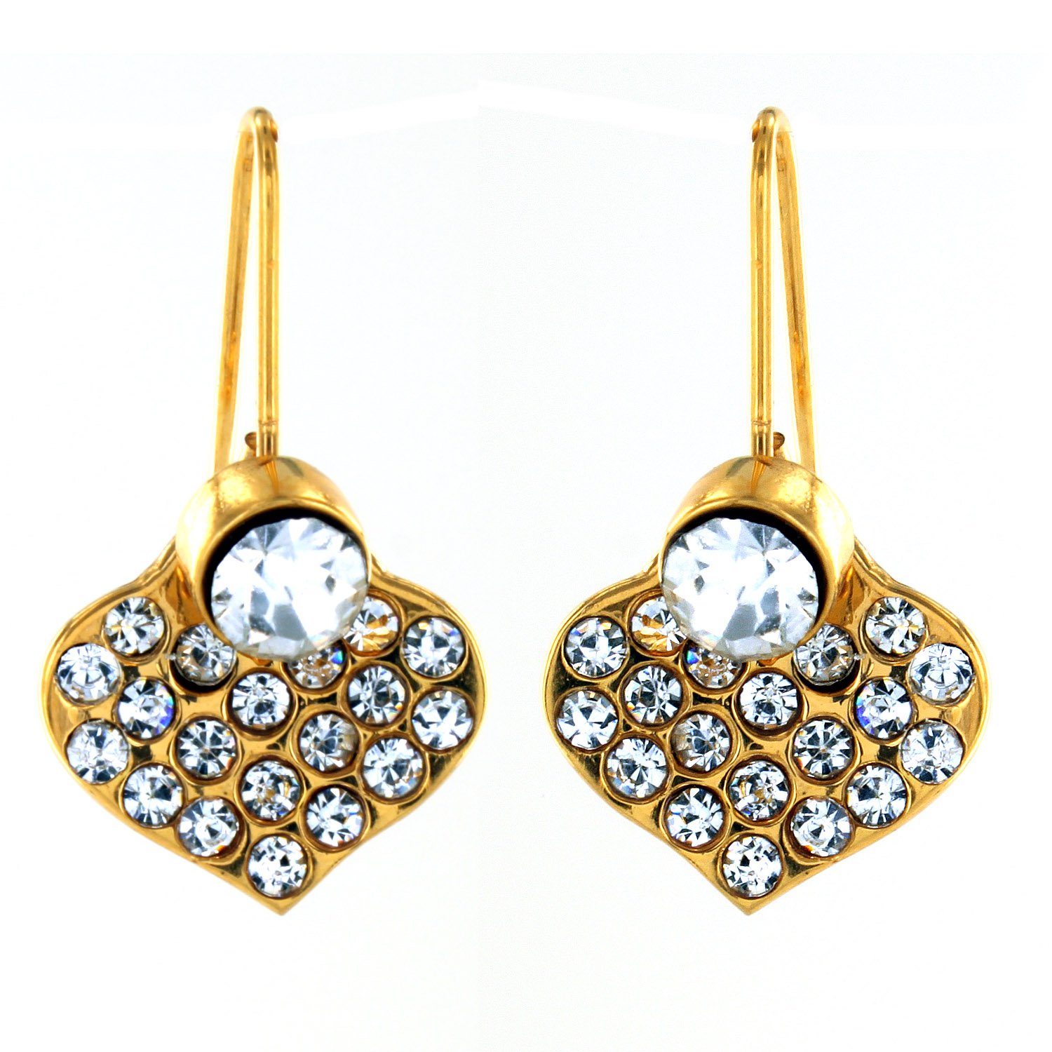 Foto 2 pulgar | Pendientes West Coast Jewelry Elya De Acero Inoxidable Bañados En Oro - Venta Internacional.