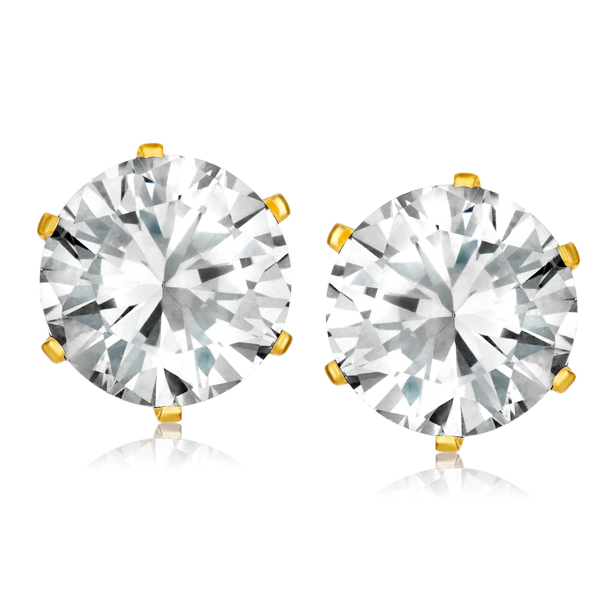 Foto 1 | Pendientes De Tuerca West Coast Jewelry Elya De Acero Inoxidable, 8 Mm - Venta Internacional.