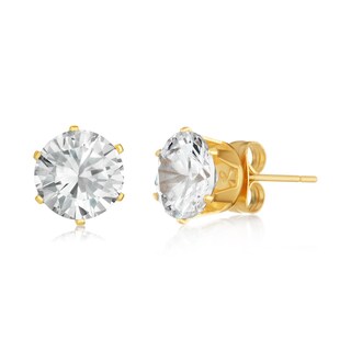 Foto 2 | Pendientes De Tuerca West Coast Jewelry Elya De Acero Inoxidable, 8 Mm - Venta Internacional.