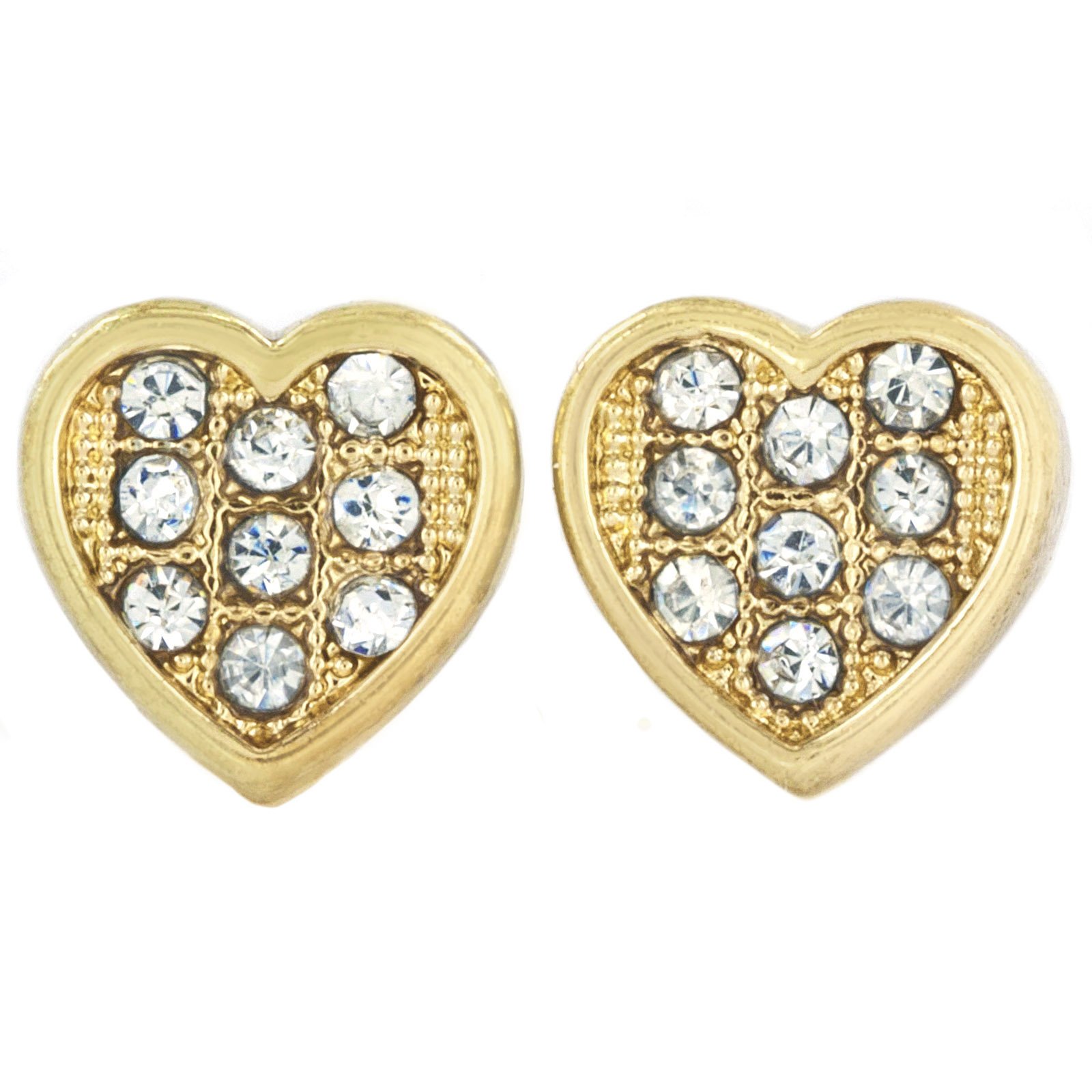 Foto 2 pulgar | Pendientes West Coast Jewelry Elya Con Forma De Corazón De Cristal En Tono Dorado - Venta Internacional.