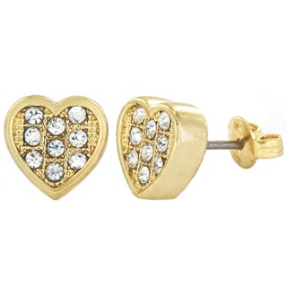Foto 2 | Pendientes West Coast Jewelry Elya Con Forma De Corazón De Cristal En Tono Dorado - Venta Internacional.