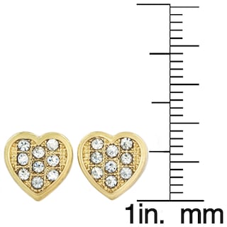 Foto 3 | Pendientes West Coast Jewelry Elya Con Forma De Corazón De Cristal En Tono Dorado - Venta Internacional.