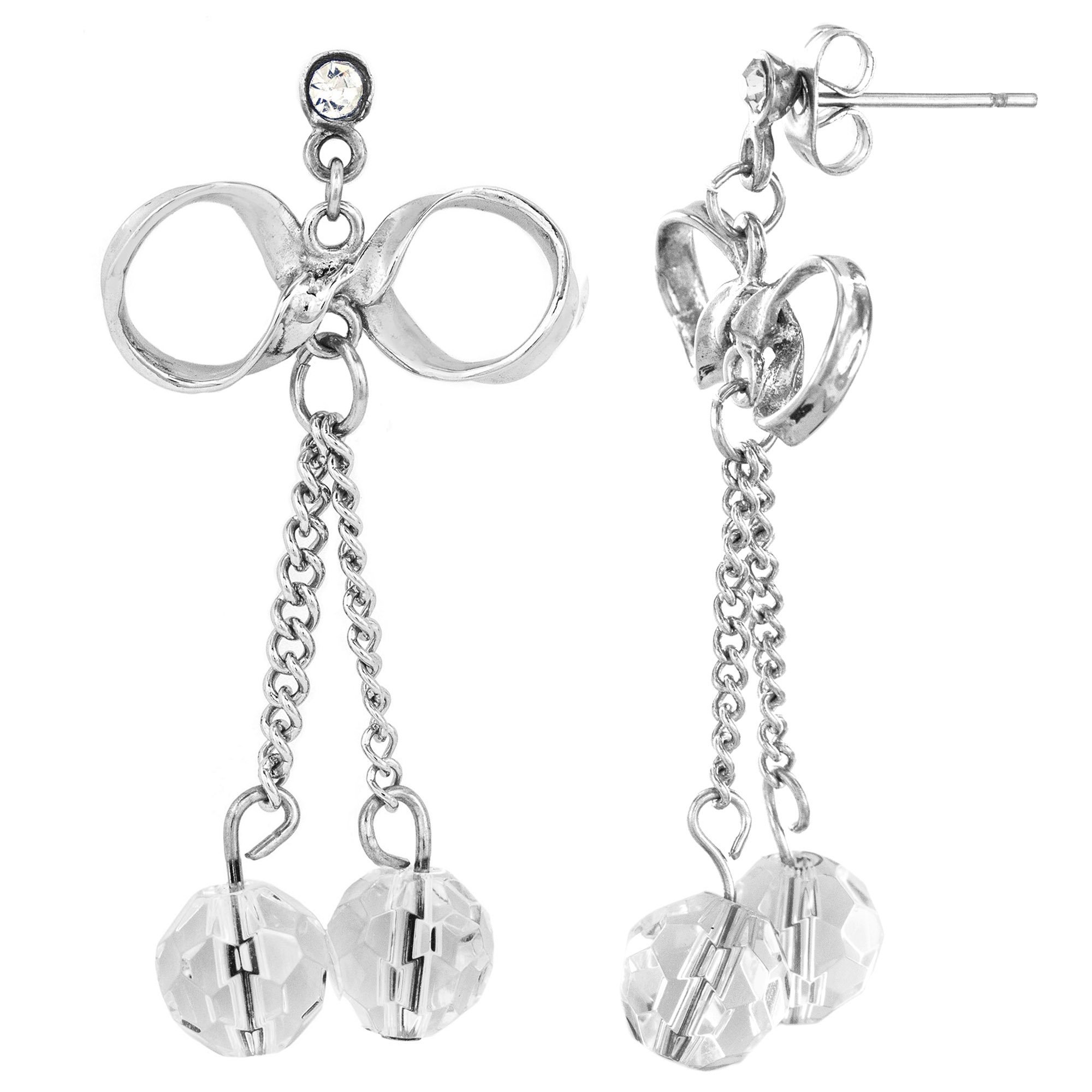 Foto 3 pulgar | Pendientes West Coast Jewelry Elya De Acero Inoxidable Y Cristal - Venta Internacional.