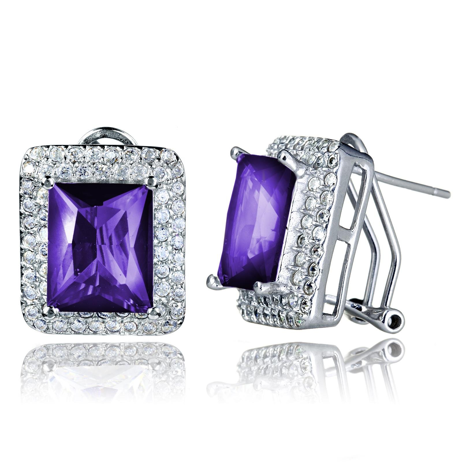 Foto 3 pulgar | Pendientes De Plata De Ley Con Amatista Elya De West Coast Jewelry - Venta Internacional.