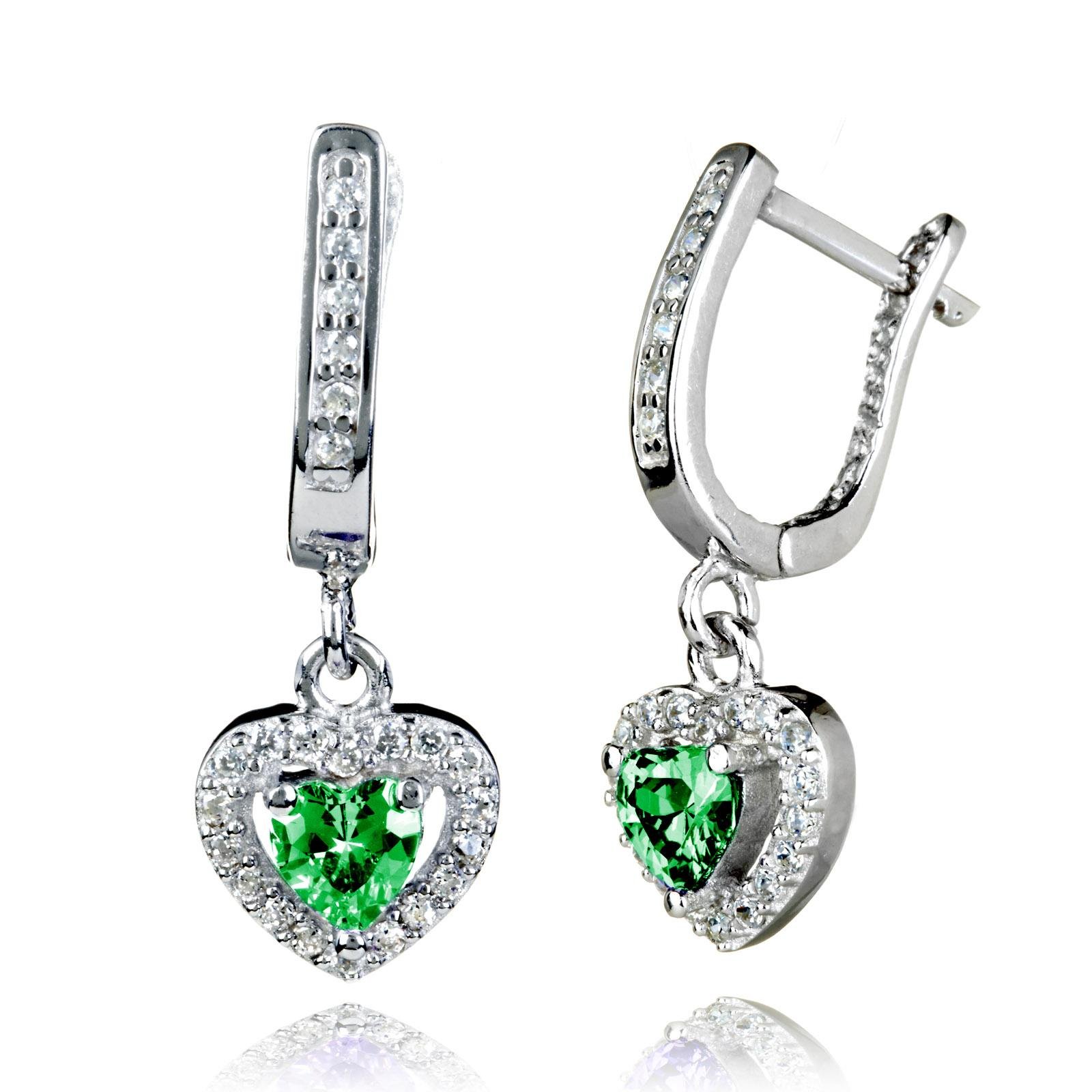 Foto 3 pulgar | Pendientes De Plata De Ley Y Esmeralda Elya De West Coast Jewelry - Venta Internacional.
